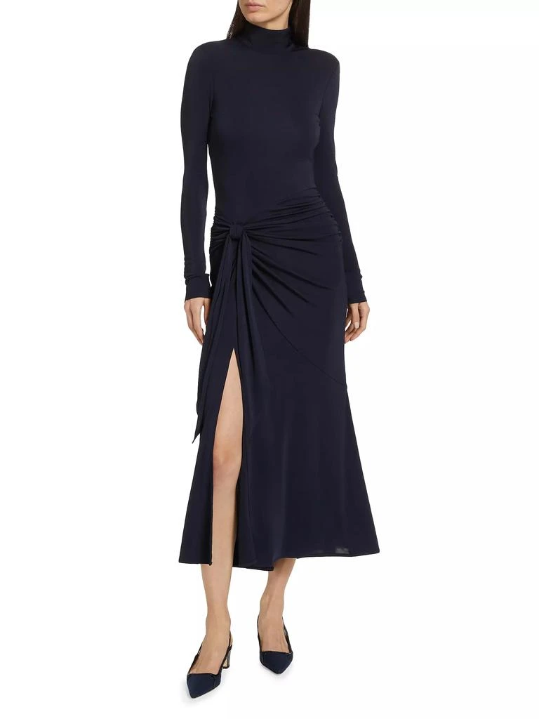 Cinq à Sept Johnson Draped Turtleneck Midi-Dress 2