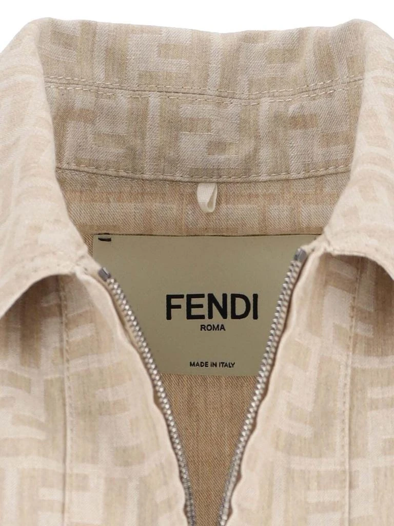 Fendi Fendi FF Chambray Zipped Cropped Jacket 3
