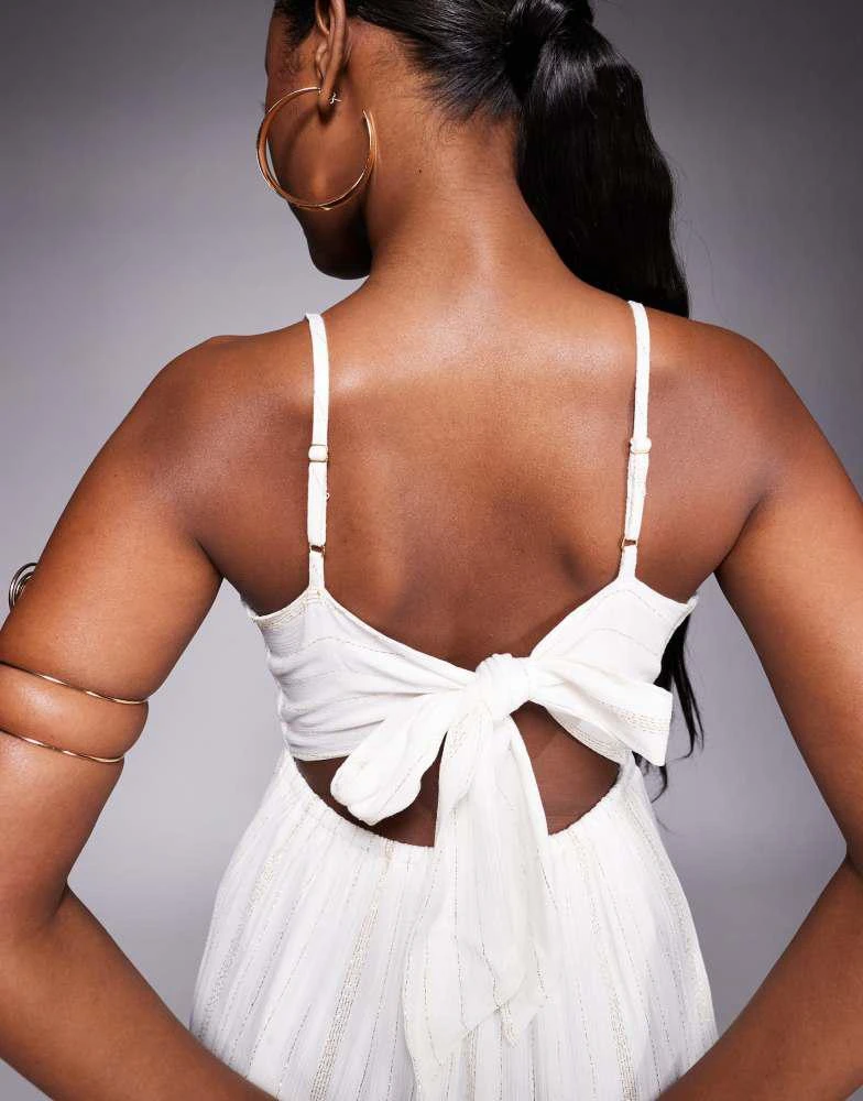 River Island River Island mini beach dress in white 3