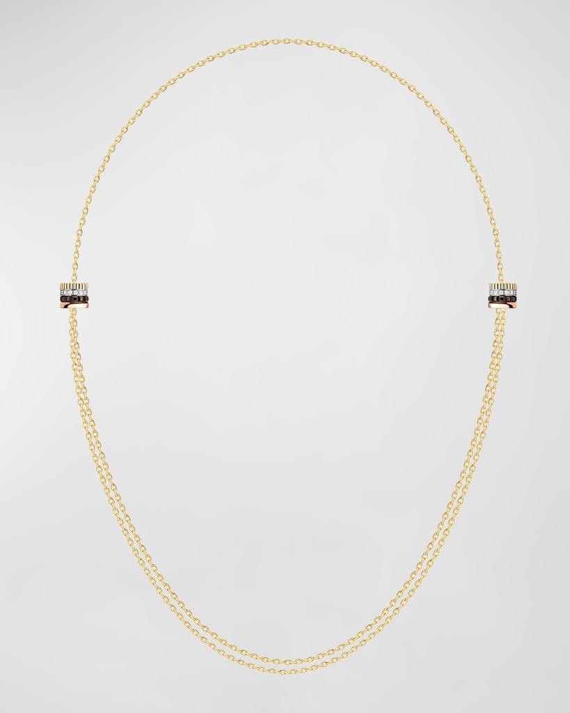 Boucheron Quatre 18K Gold Brown PVD & Diamond Necklace