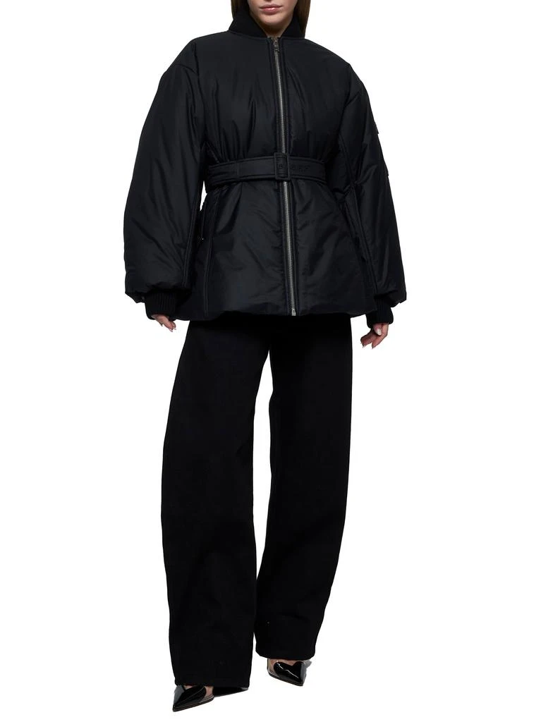 Alaia Black Technical Twill Belted Bomber Jacket 2