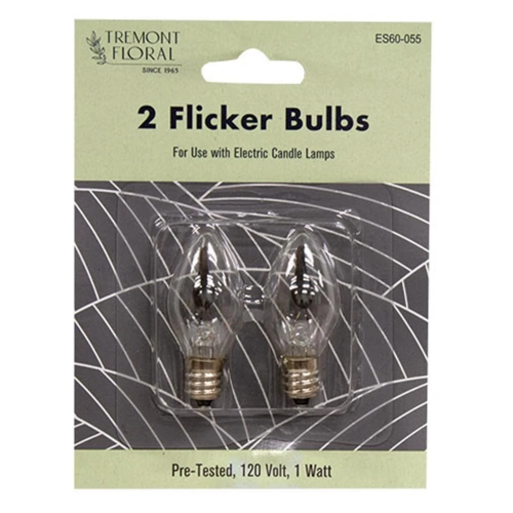 Hivvago 2/Pkg Flicker Candle Bulbs 1 W
