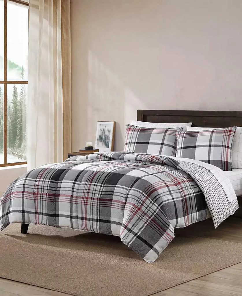 Eddie Bauer Normandy Plaid Micro Suede Down Alternative Reversible 2 Piece Comforter Set 8