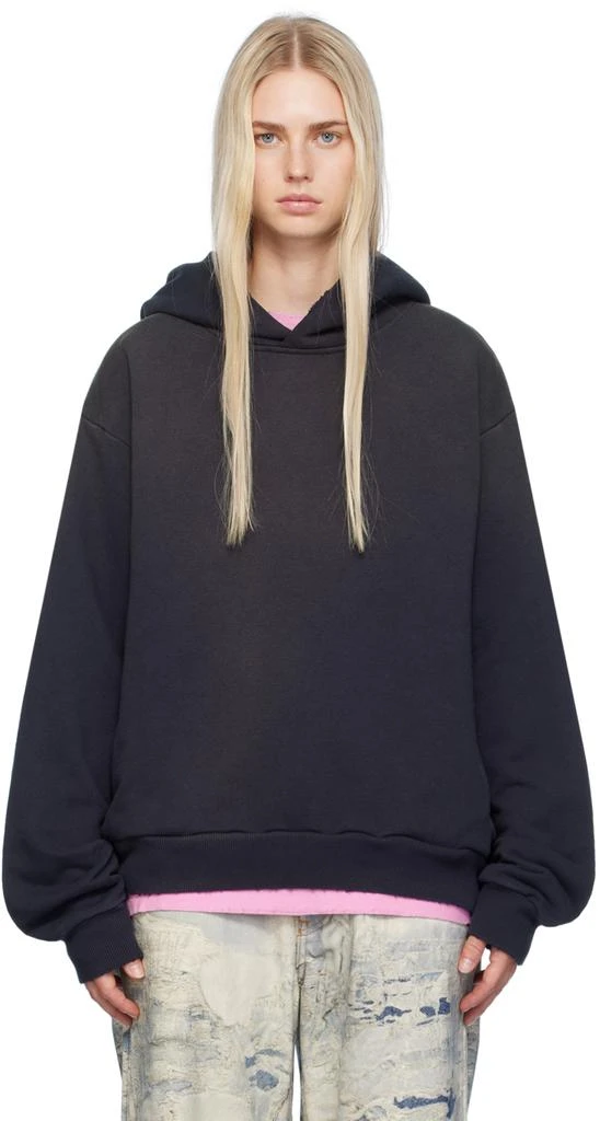 Acne Studios Black Printed Hoodie 1