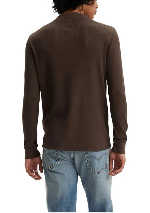 Levi's S Chocolate Brown Henley Shirt 2