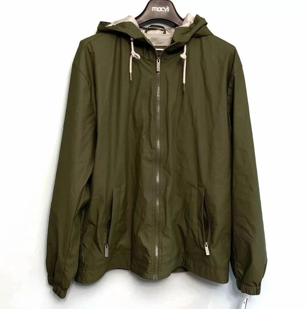 Shop Men's Bomber Jacket With Hoodie In Green on Sale at