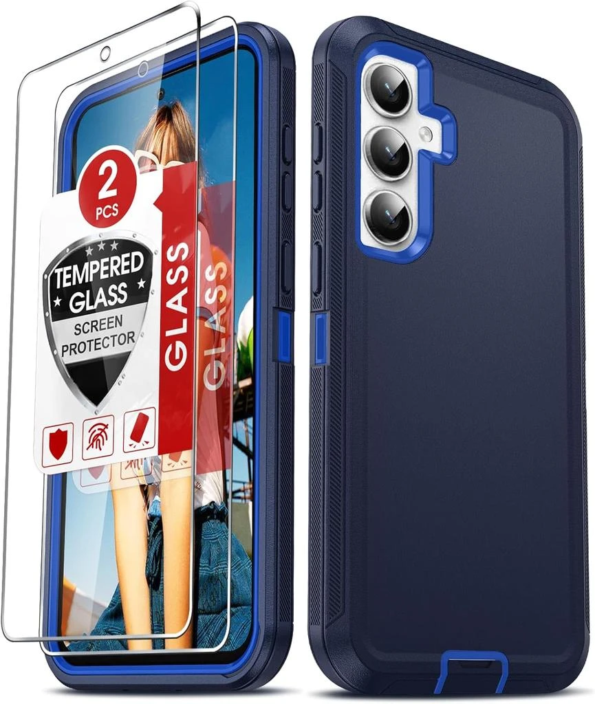 ENTRONIX Entronix Bundle Compatible with Galaxy S23 FE - Heavy Duty Case 
2 Clear Screen Protectors 7