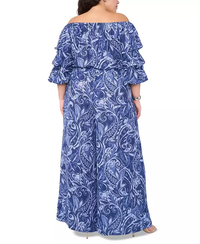 Vince Camuto Plus Size Paisley-Print Wide-Leg Drawstring Pants 2