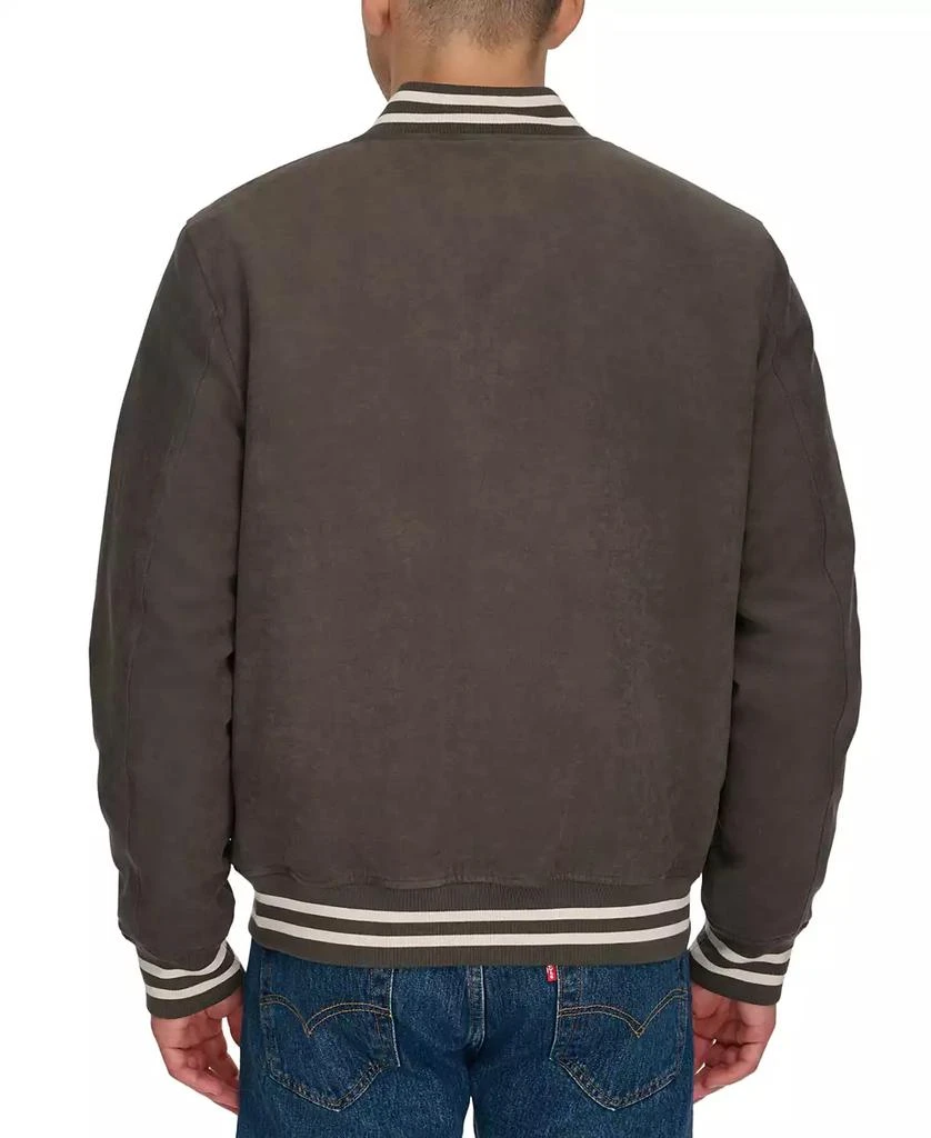 Levi's Men's Faux-Suede Varsity-Stripe Bomber Jacket 2