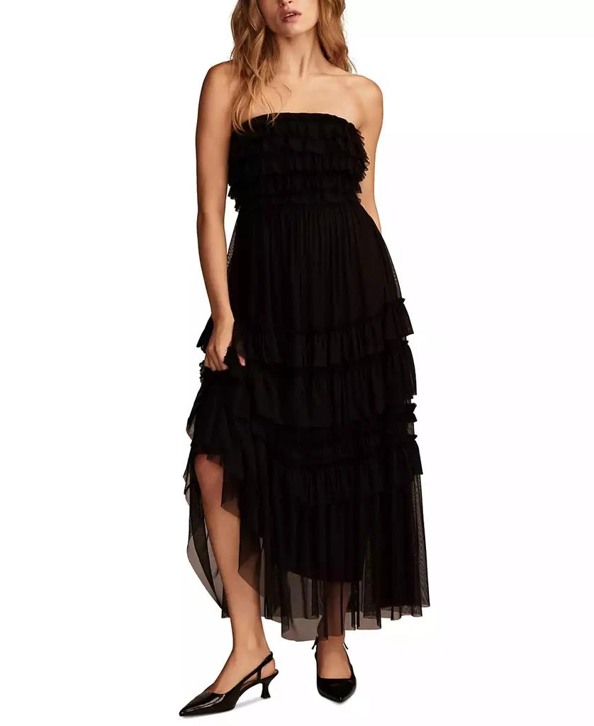 Lucky Brand Women's Tulle-Ruffle Tube Maxi Dress 1