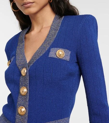 Balmain Metallic knit cardigan 4