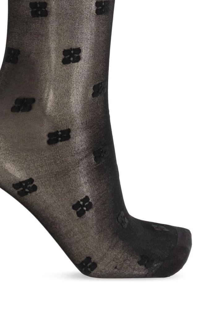 Ganni Ganni Butterfly Monogrammed Tights 4