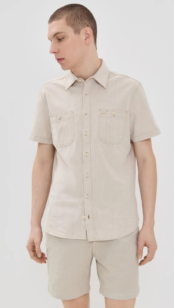 Taylor Stitch Chambray Surplus Short Sleeve Shirt 6