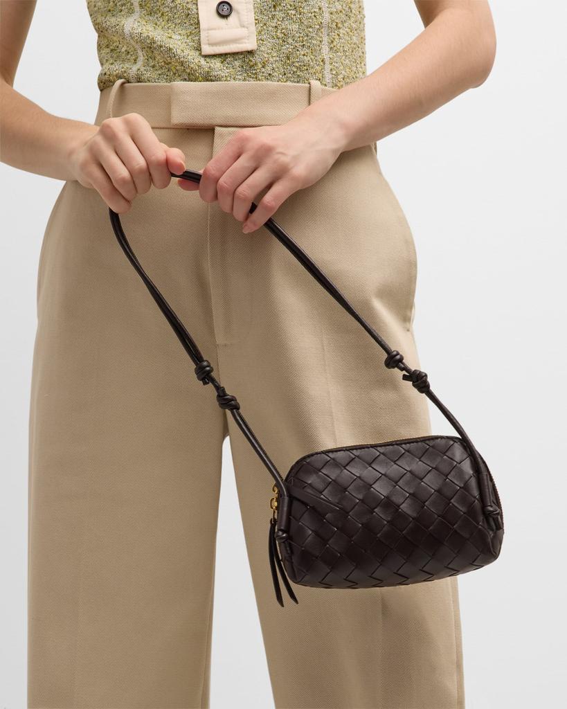 Shop Zip Leather Pouch Shoulder Bag on Sale at BeyondStyle