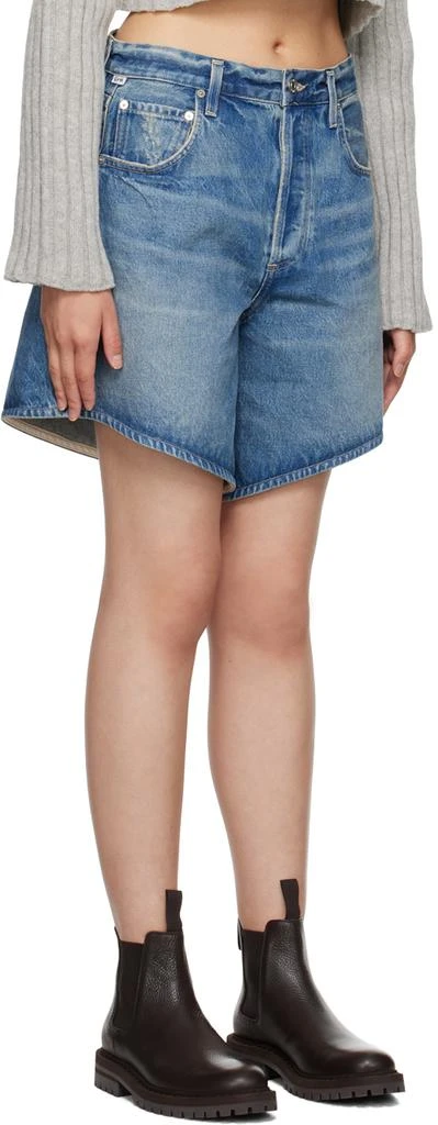 Citizens of Humanity Blue Gaucho Denim Shorts 2