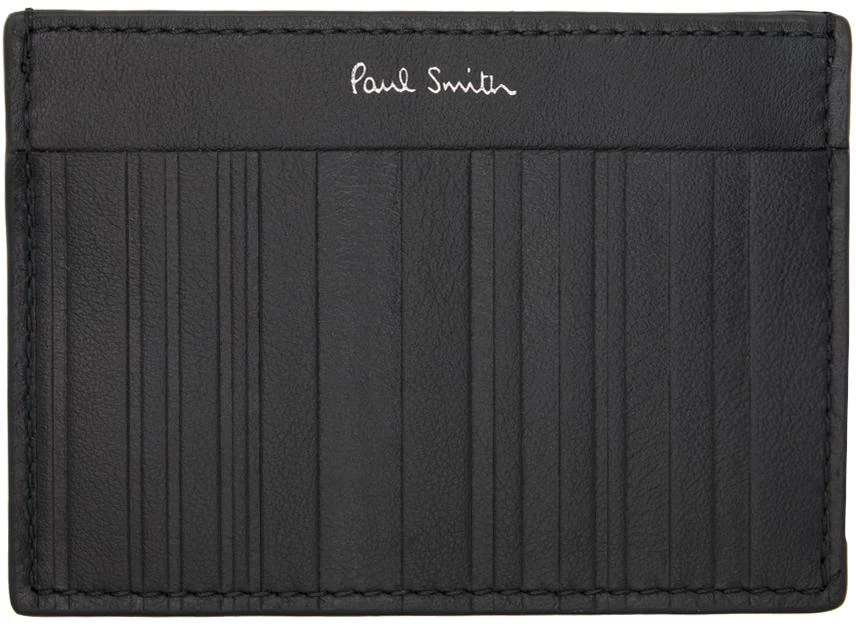 Paul Smith Black Shadow Stripe Credit Card Holder 1
