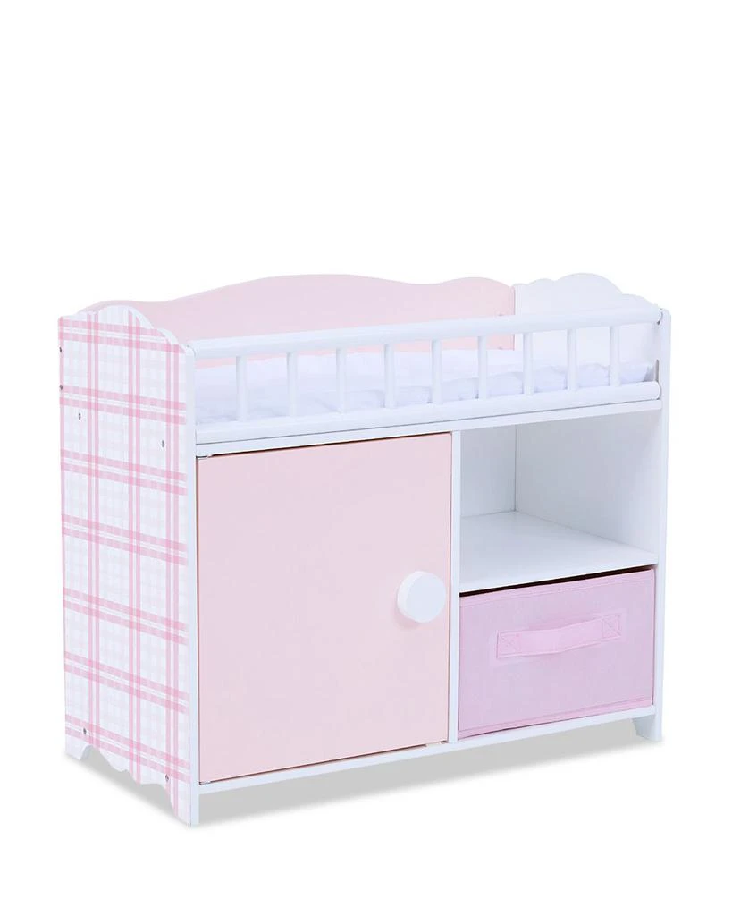 Teamson Olivia
s Little World by Kids Aurora Princess Pink Plaid Baby Doll Bed with Accessories Pink - Ages 3-7 1