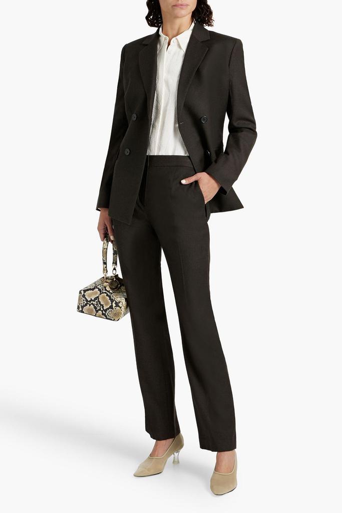 Theory Double-breasted wool-felt blazer