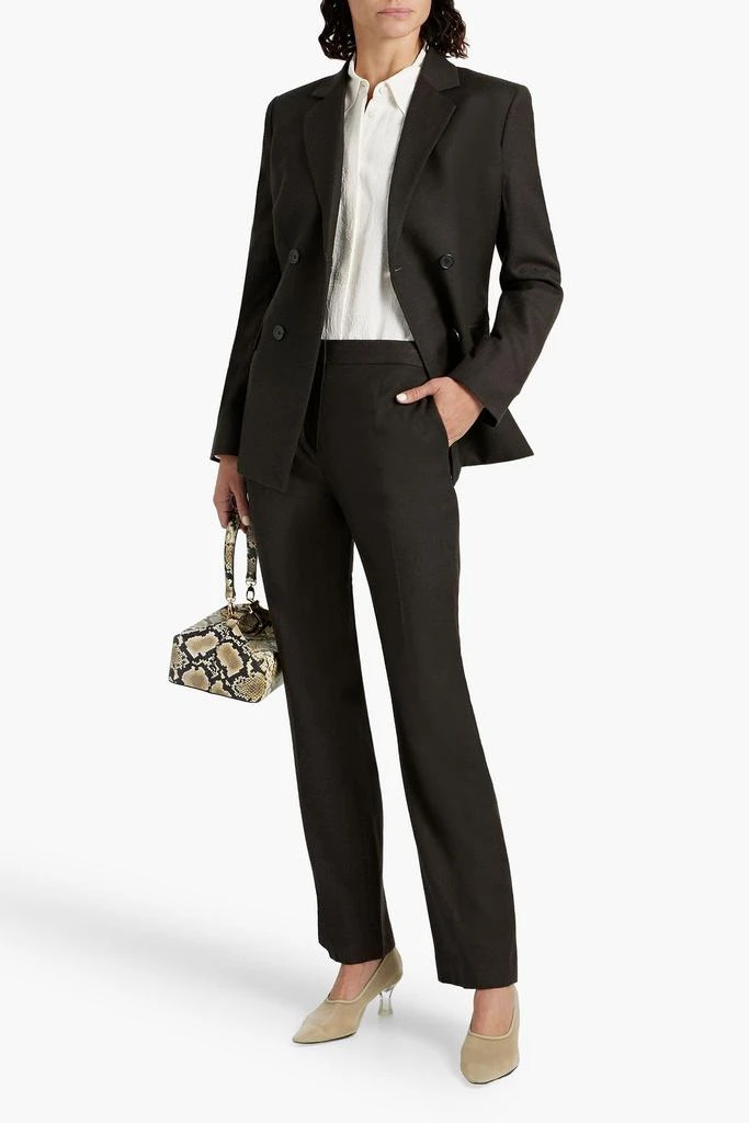 Theory Double-breasted wool-felt blazer 2