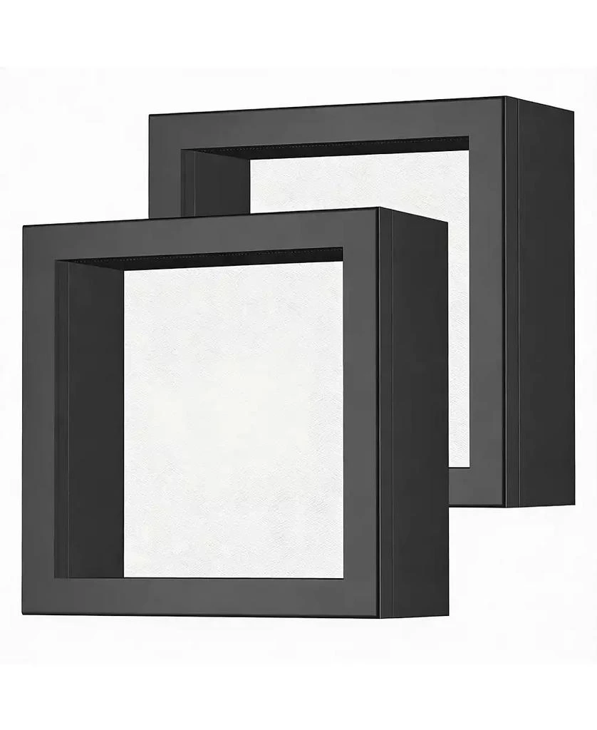 YIGII Shadow Box Frame: Magnetic Door, Linen Back, Durable Wood