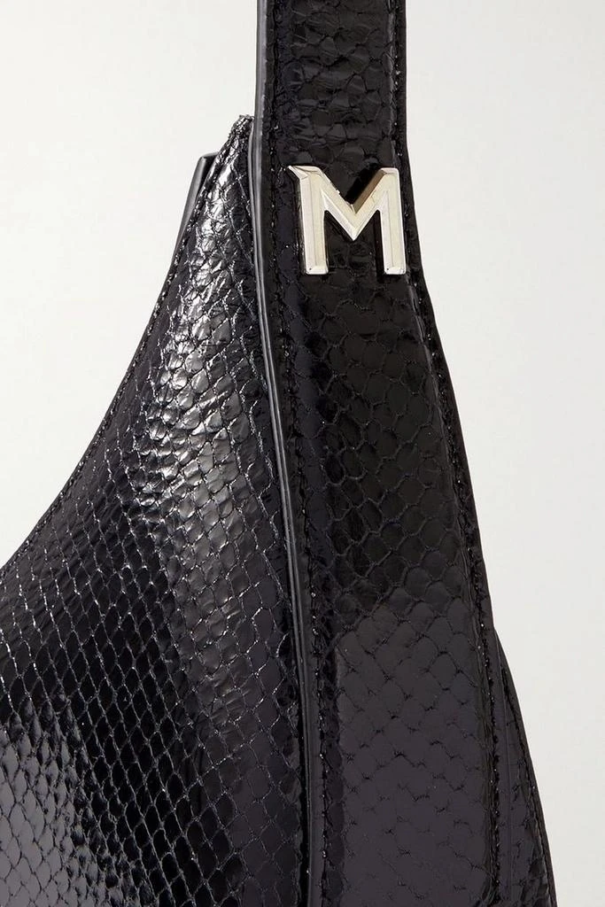 Mugler Spiral Curve 02 small snake-effect leather shoulder bag 4