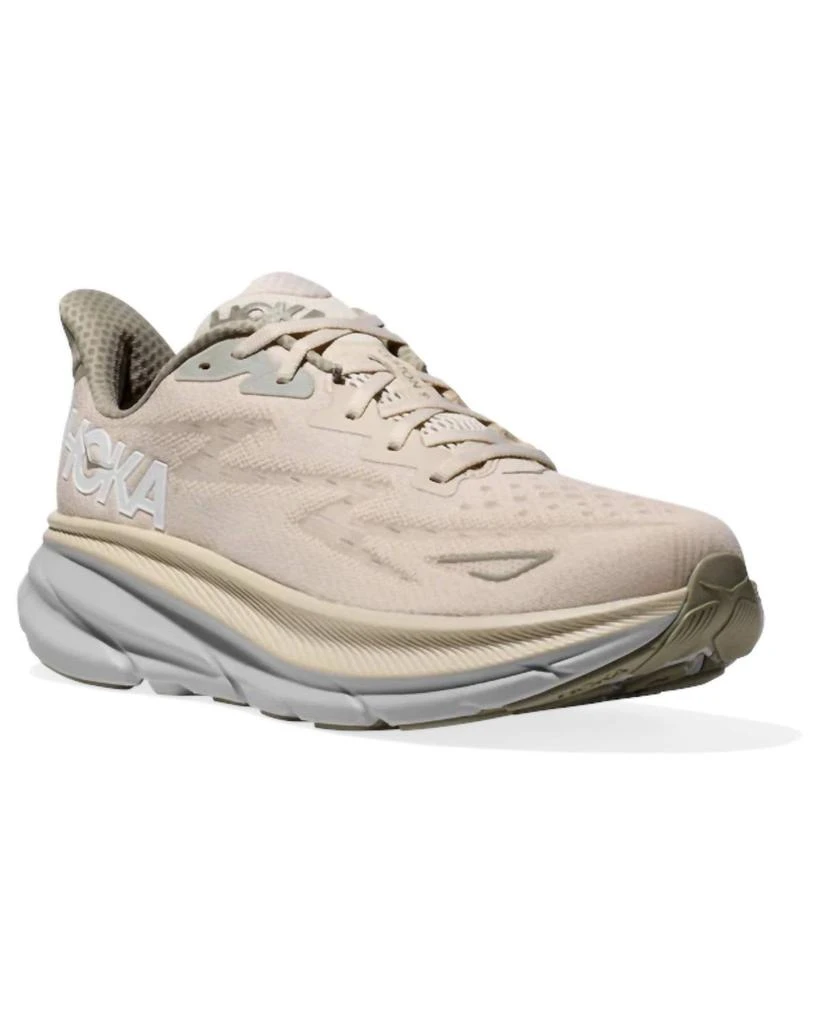 Hoka One One Men's Clifton 9 Shoes In Oat Milk/barley 1