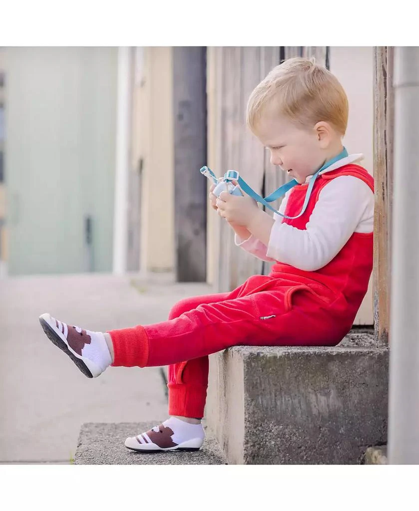 Komuello Infant Boys Breathable Washable Non-Slip Sock Shoes Big Bear 6