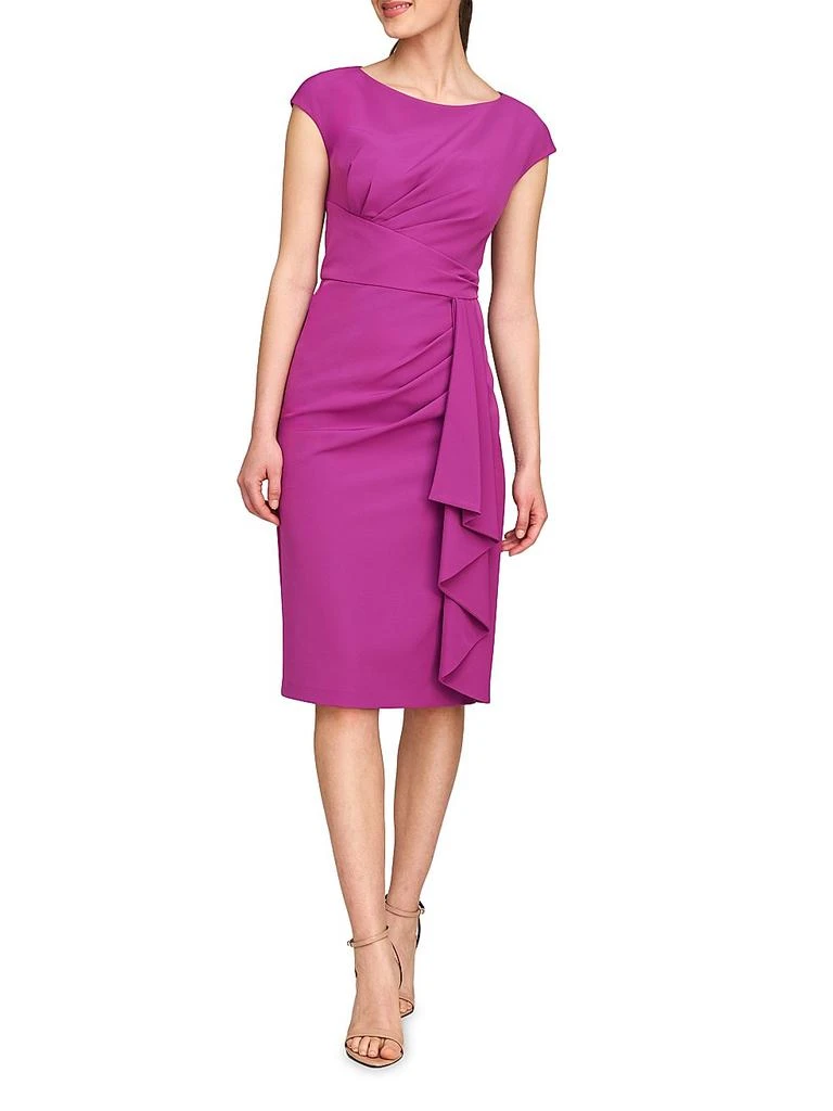 Kay Unger Linden Draped Crepe Cocktail Dress 2