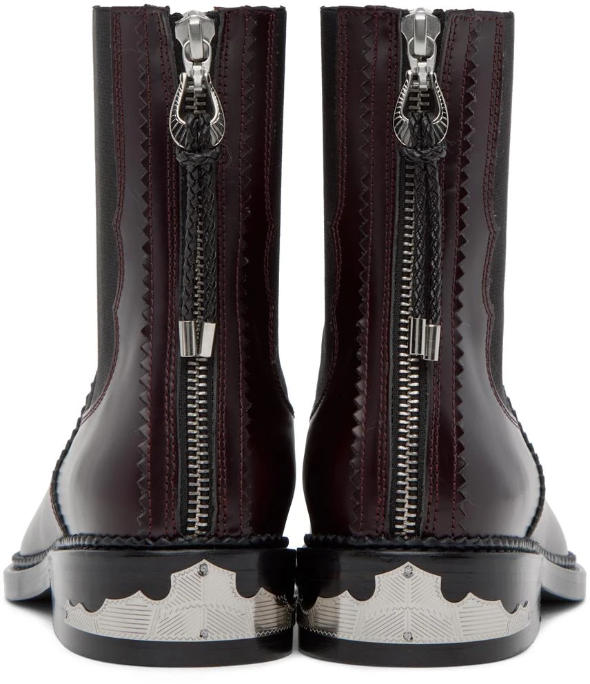 Toga Pulla Burgundy Embellished Boots 2