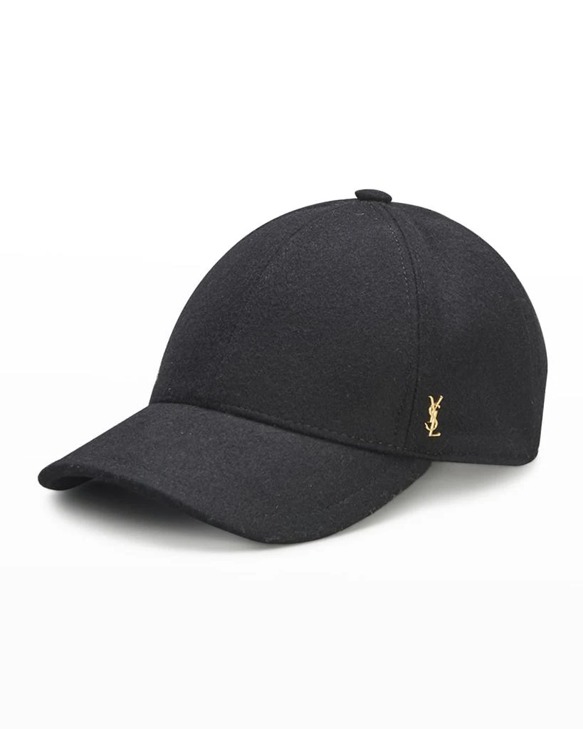 Yves Saint Laurent YSL Wool Felt Baseball Cap 1