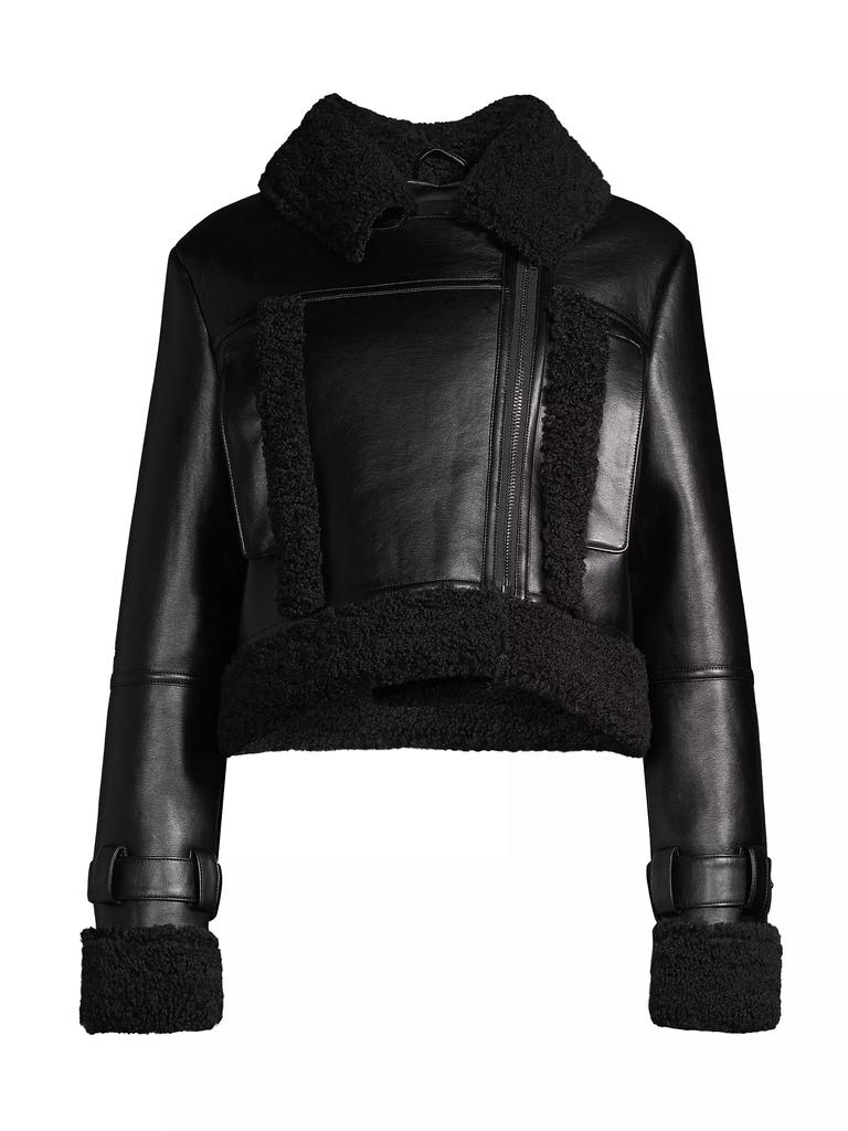 Apparis Jay Faux Leather-&-Suede Moto Jacket