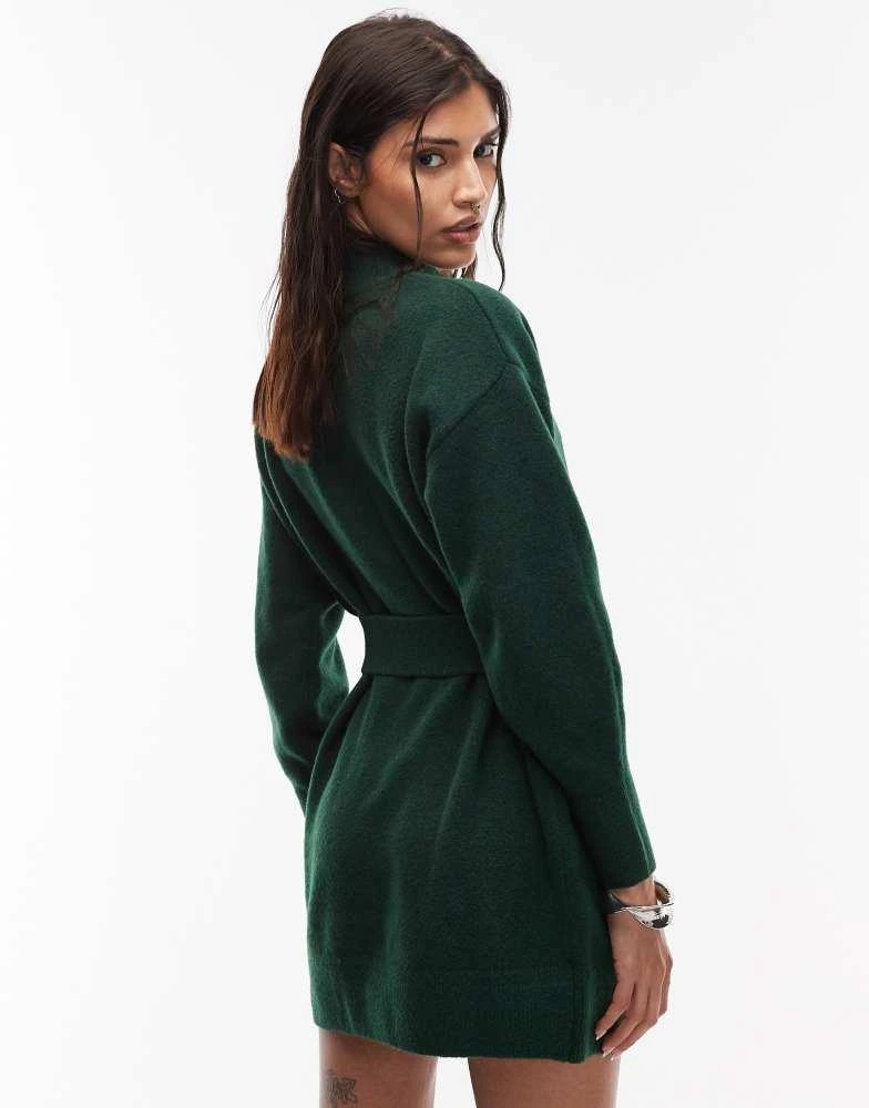 green dress and other stories Puff-Sleeve Midi Dress - Green