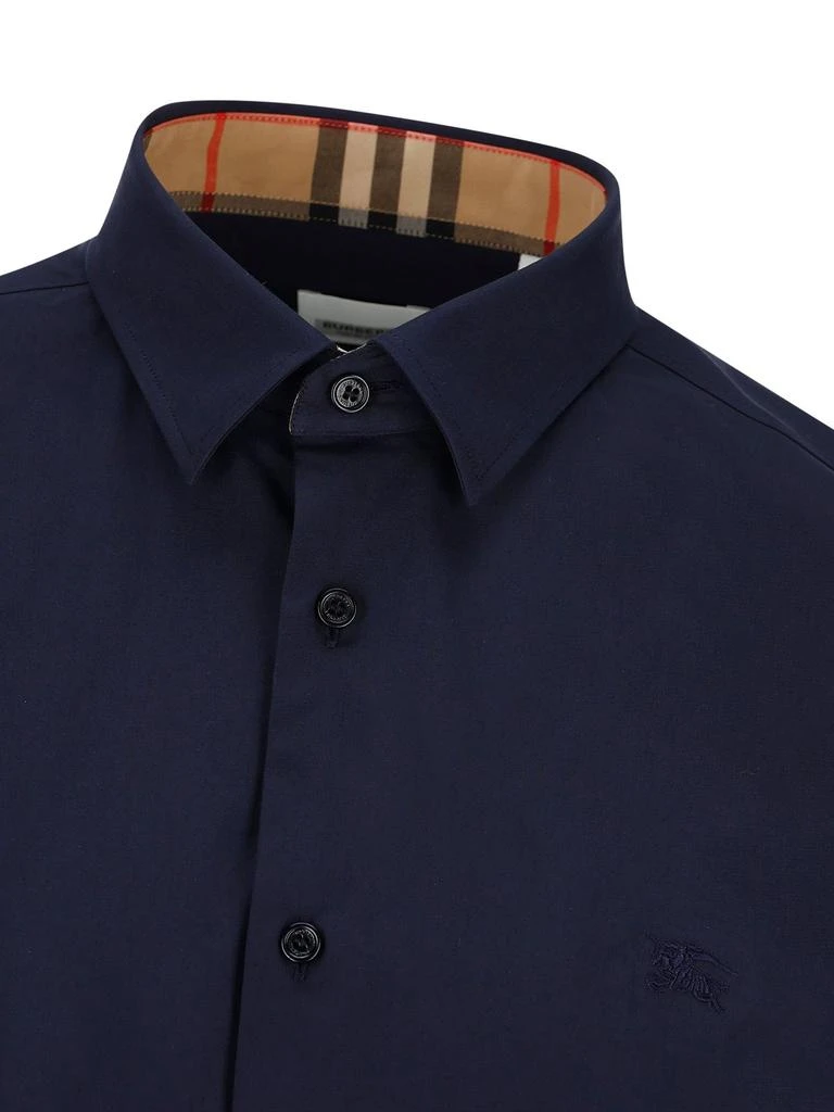 Burberry Burberry Equestrian Knight Logo Embroidered Buttoned Shirt 3