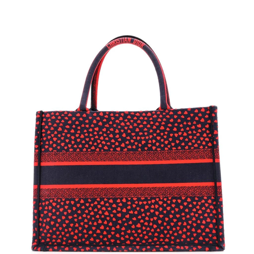 Dior Book Tote I Love Paris Heart Embroidered Canvas Medium 3