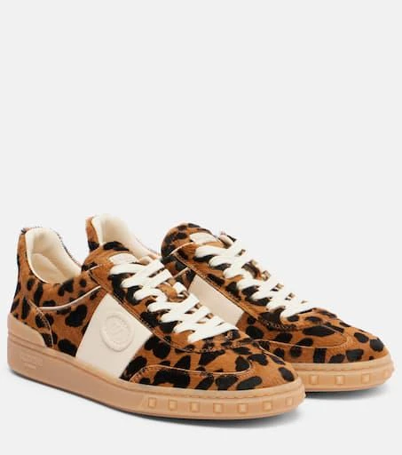 Valentino Upvillage leopard-print calf hair sneakers 1