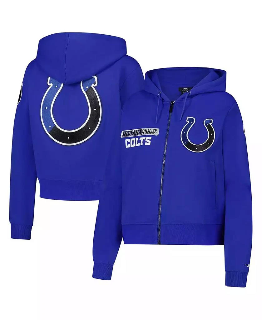 Pro Standard Women's Royal Indianapolis Colts Split Logo Full Zip Hoodie 1