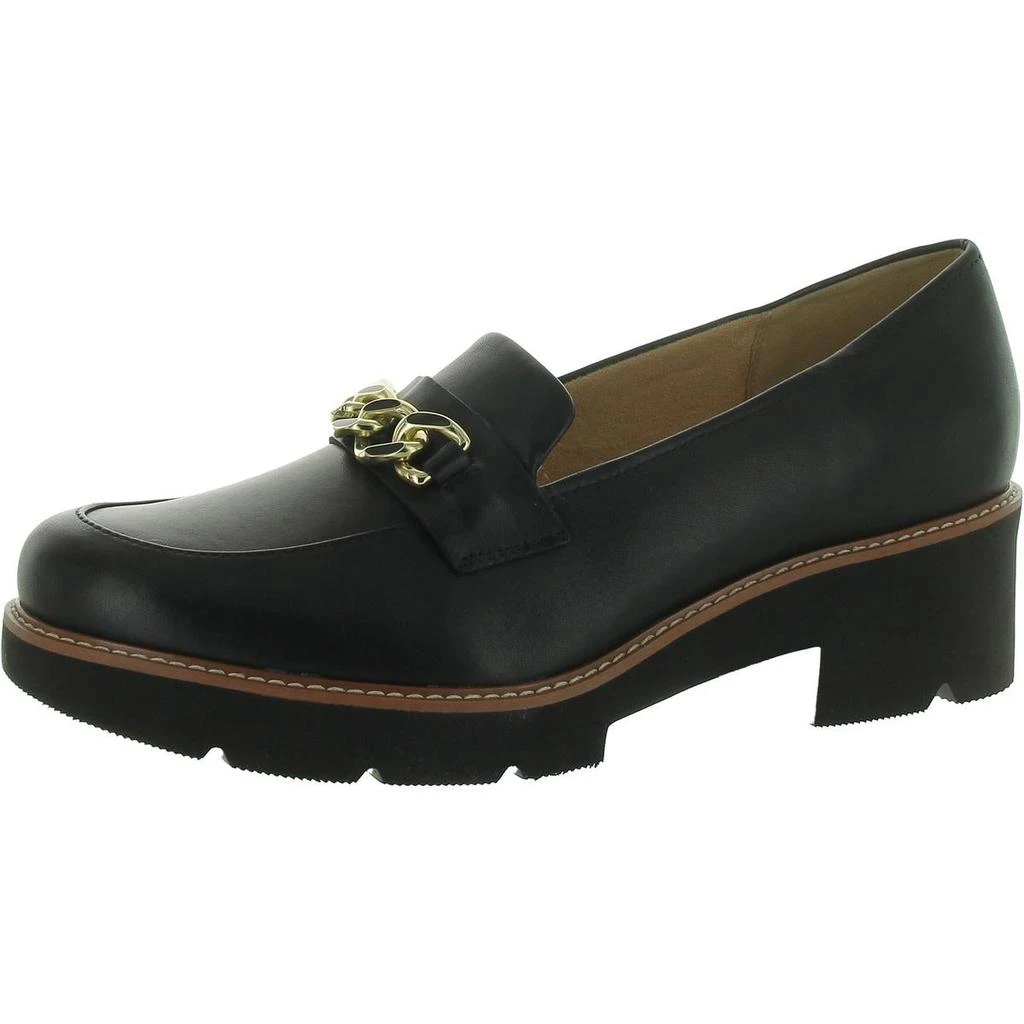 Naturalizer Desi Womens Leather Slip On Loafer Heels 1