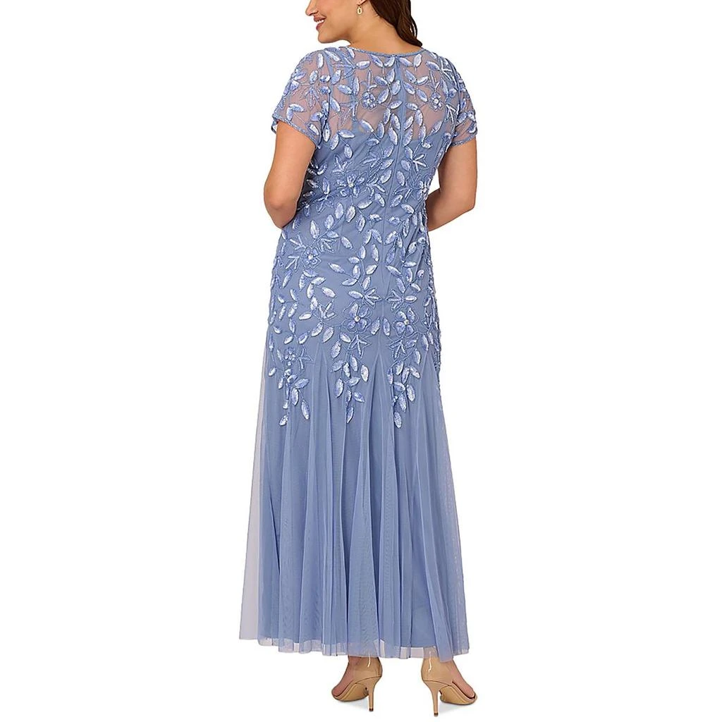 Adrianna Papell Plus Womens Sequined Formal Evening Dress 2