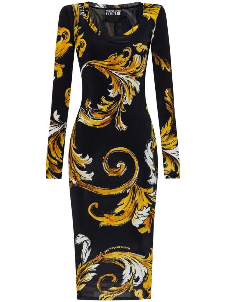 【関税&送料込】Versace Black Stretch Cady Dress Medusa '95 cady midi dress in black - Versace | Mytheresa