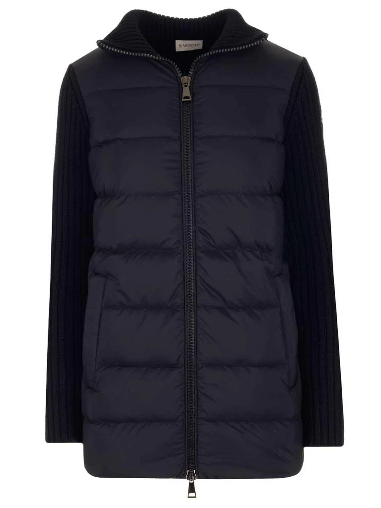 Moncler Moncler Logo Patch High-Neck Coat 1
