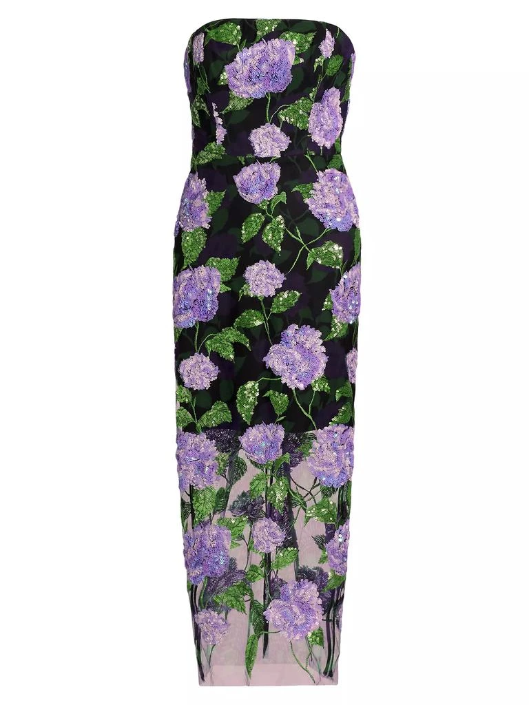 Milly Kait Sequined Floral Midi-Dress 1
