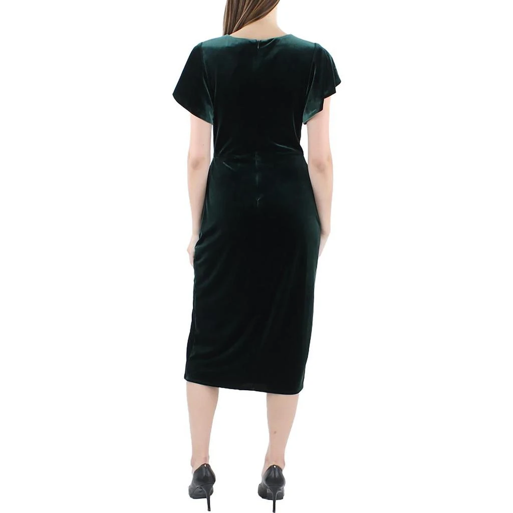 Ralph Lauren Womens Velvet Mid-Calf Cocktail And Party Dress 2