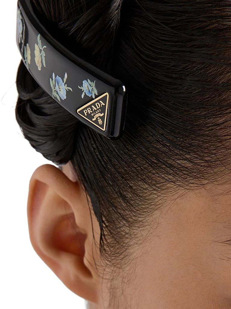 Prada Plexiglas and Metal Hair Barrettes 2