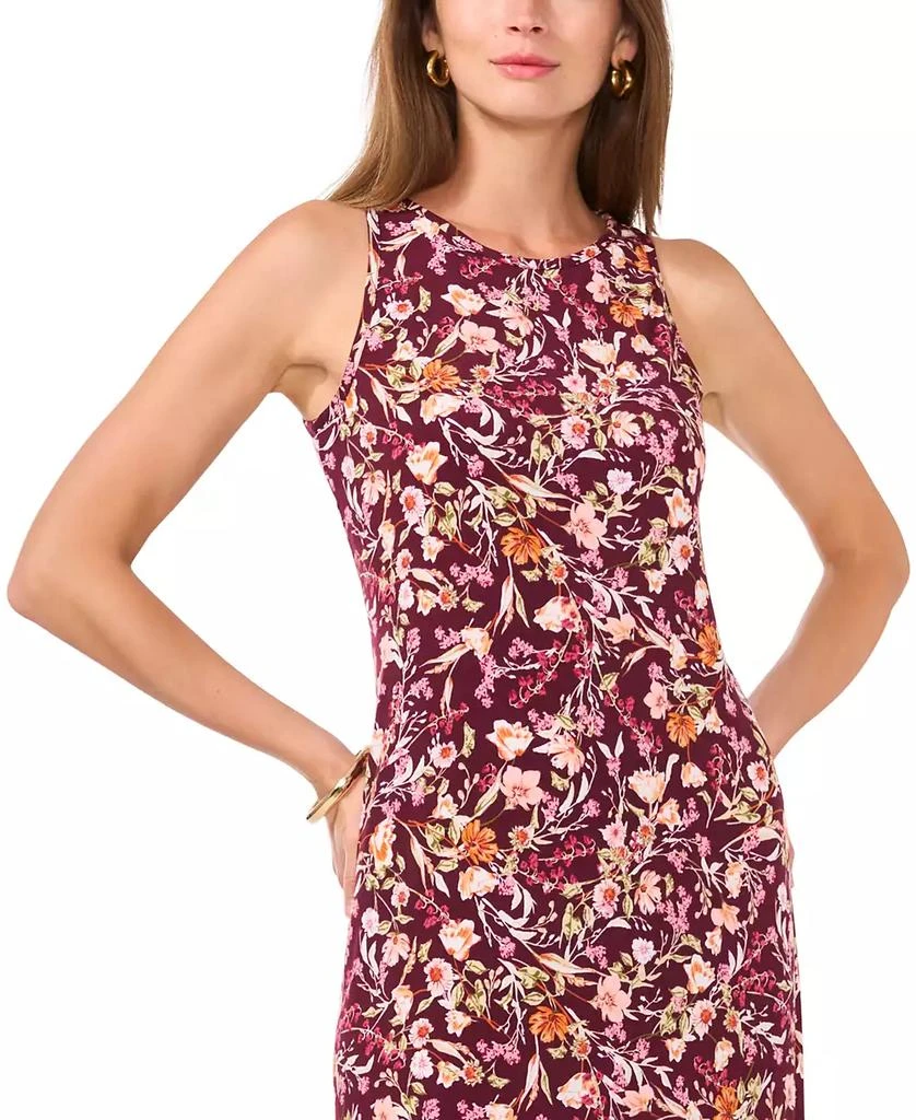 Vince Camuto Women's Floral Sleeveless Keyhole-Back Crewneck Maxi Dress 3