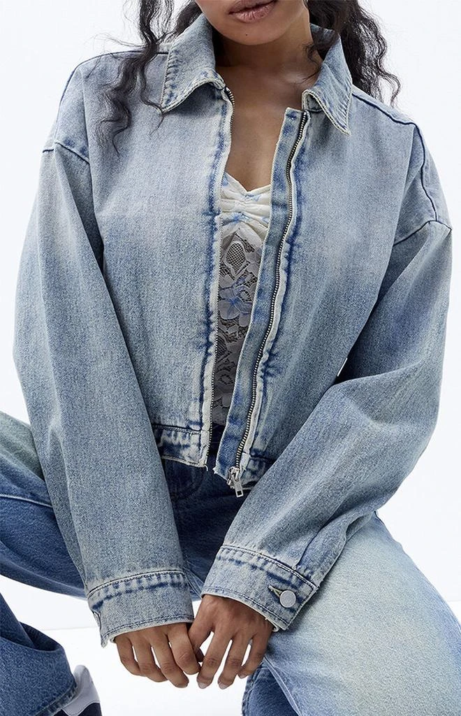 PacSun Cropped Denim Gas Jacket 4