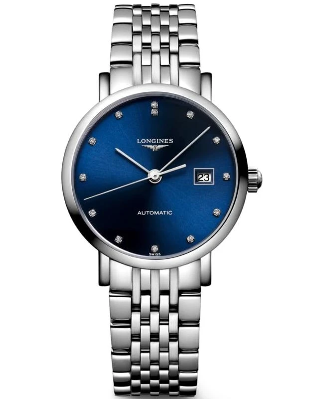 Longines Longines Elegant Collection Automatic Blue Diamond Dial Steel Women's Watch L4.310.4.97.6 1