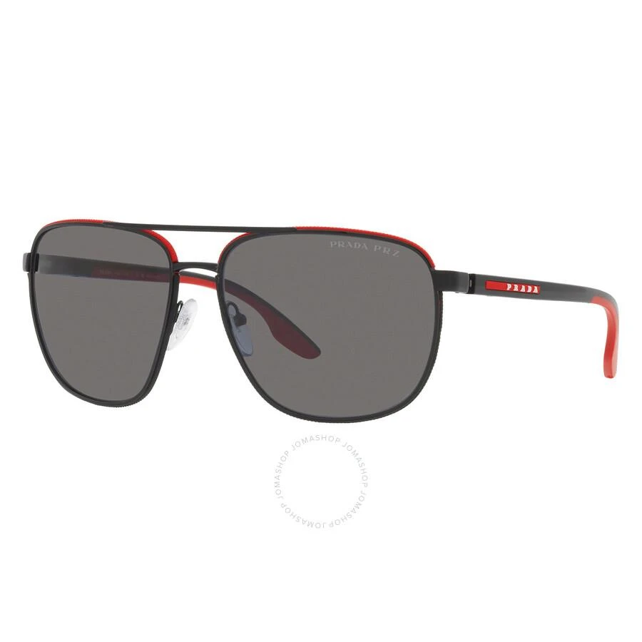 Prada Polarized Grey Navigator Men's Sunglasses PS 50YS 19G02G 62 1