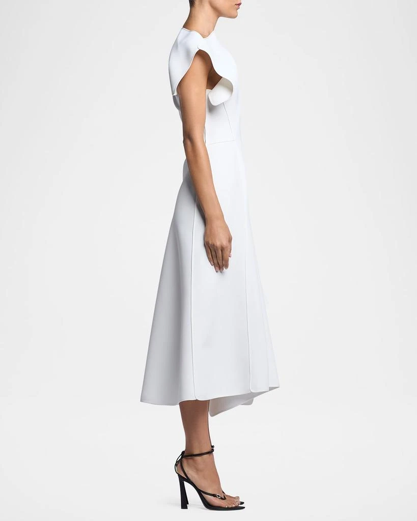 Maticevski Diadem Off-The-Shoulder Short-Sleeve Midi Dress 4