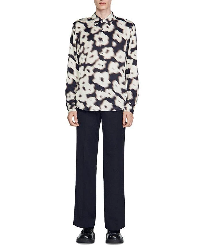 Sandro Blurry Flowers Loose Fit Shirt 3