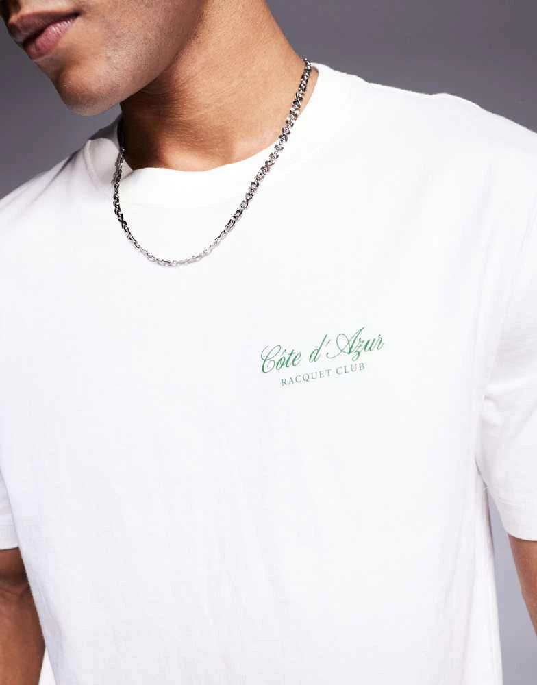 Abercrombie & Fitch Abercrombie & Fitch tennis back print classic t-shirt in white 4